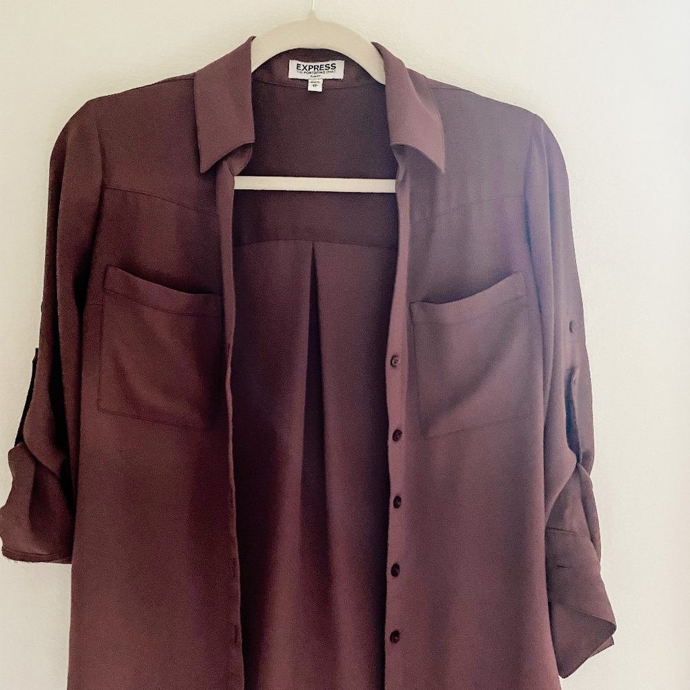 Purple Express Button Down